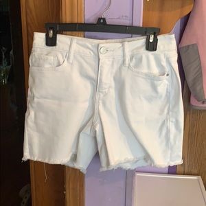White jean shorts